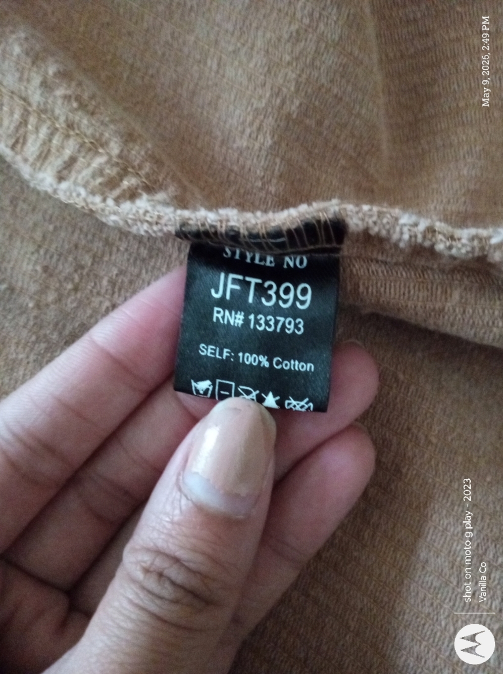 POL Frayed Hem Corduroy Trucker Jacket Teddy Bear Brown Size Large - Picture 7 of 8